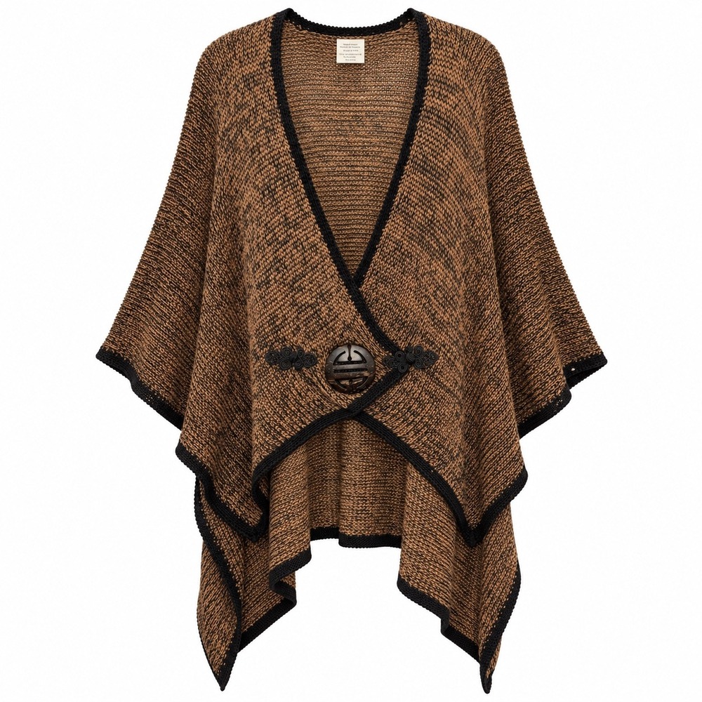 Soft Surroundings Boho Whimsigoth Poncho Women OS Earthy Gorpcore Layer Wrap